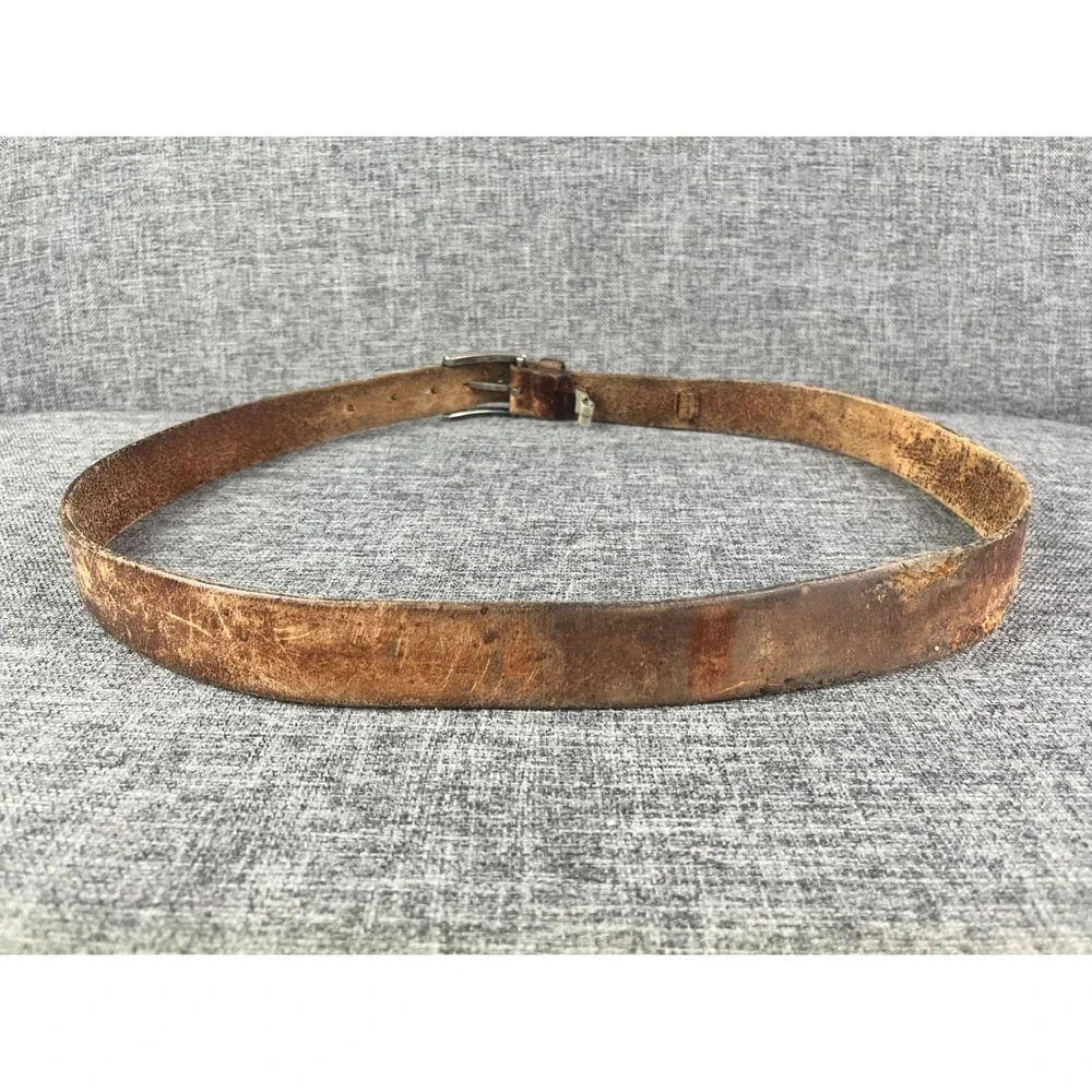 Fossil Mens Distressed Brown Genuine Leather Belt Size 42 MB1250 200 42